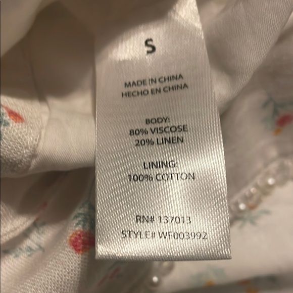 Wild Fox Odessa Snow White Stem Ditsy Floral Crop Top Small Preppy Coquette - Picture 6 of 7